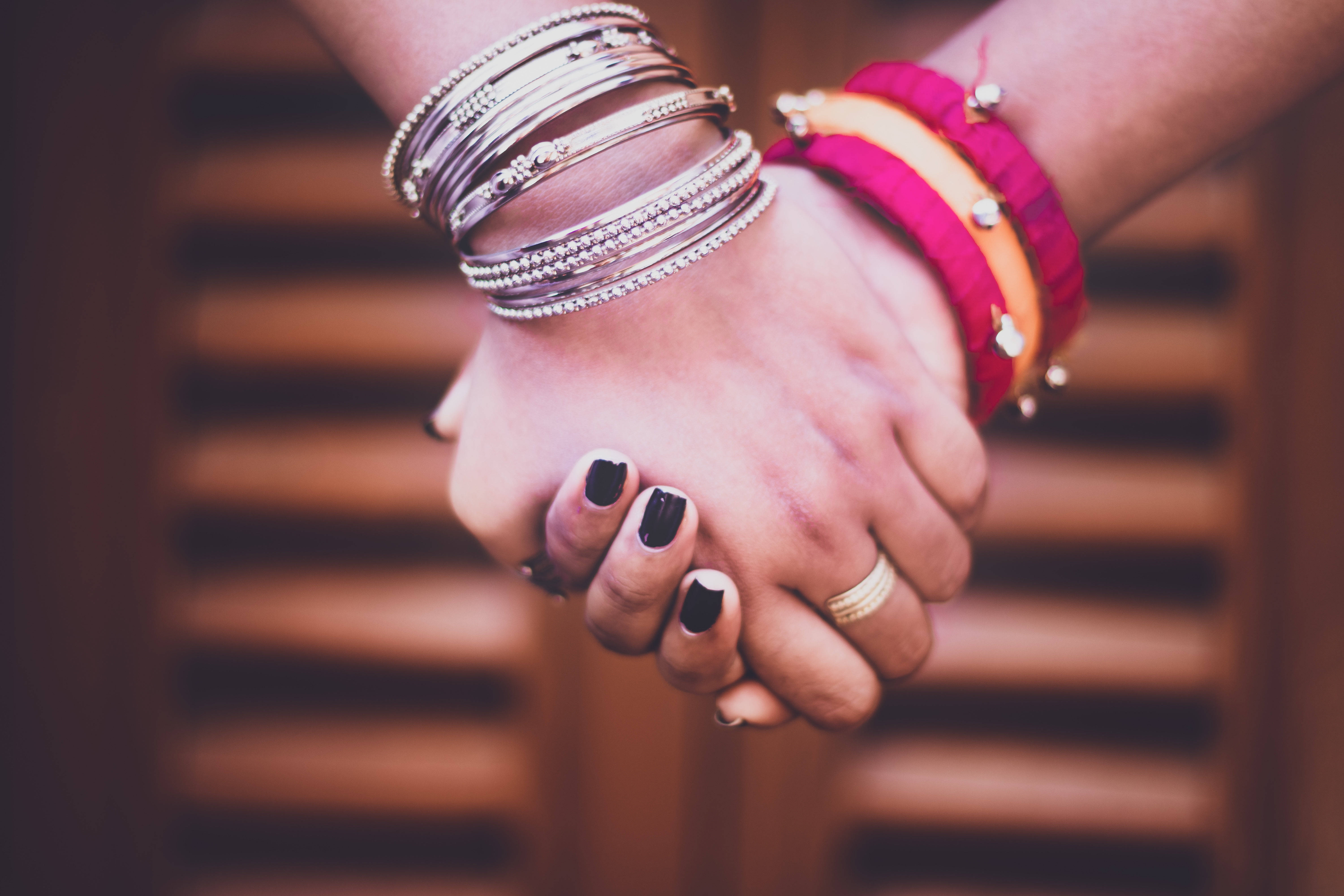 Friendship, silver bangles, colorful bracelets, 5K Desktop Wallpaper