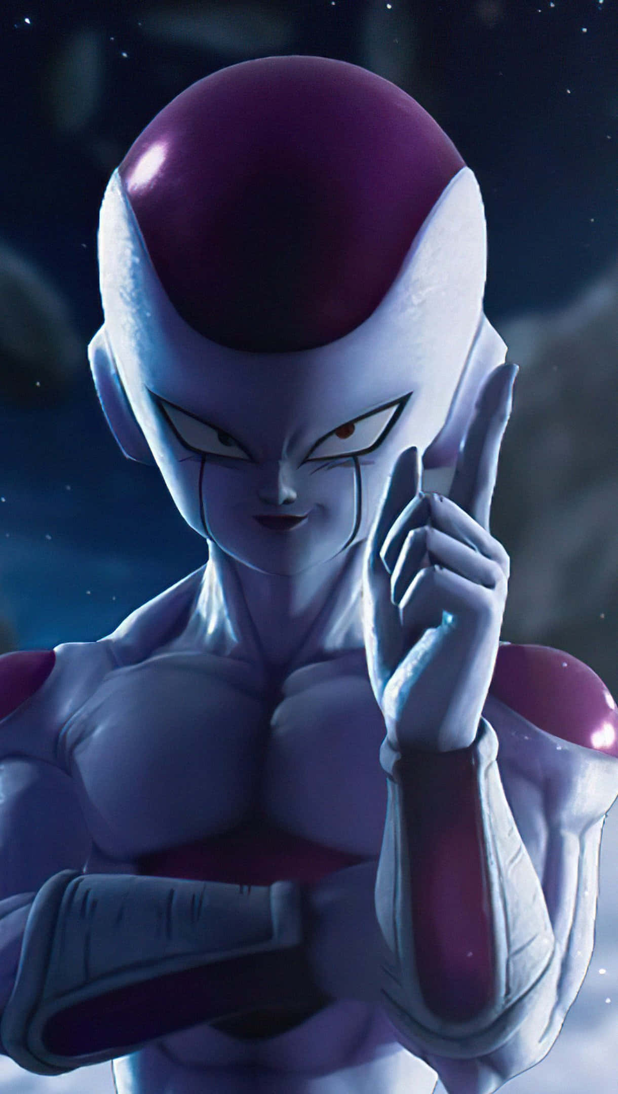Frieza, purple and white skin, finger gun gesture, Full HD Phone Wallpaper