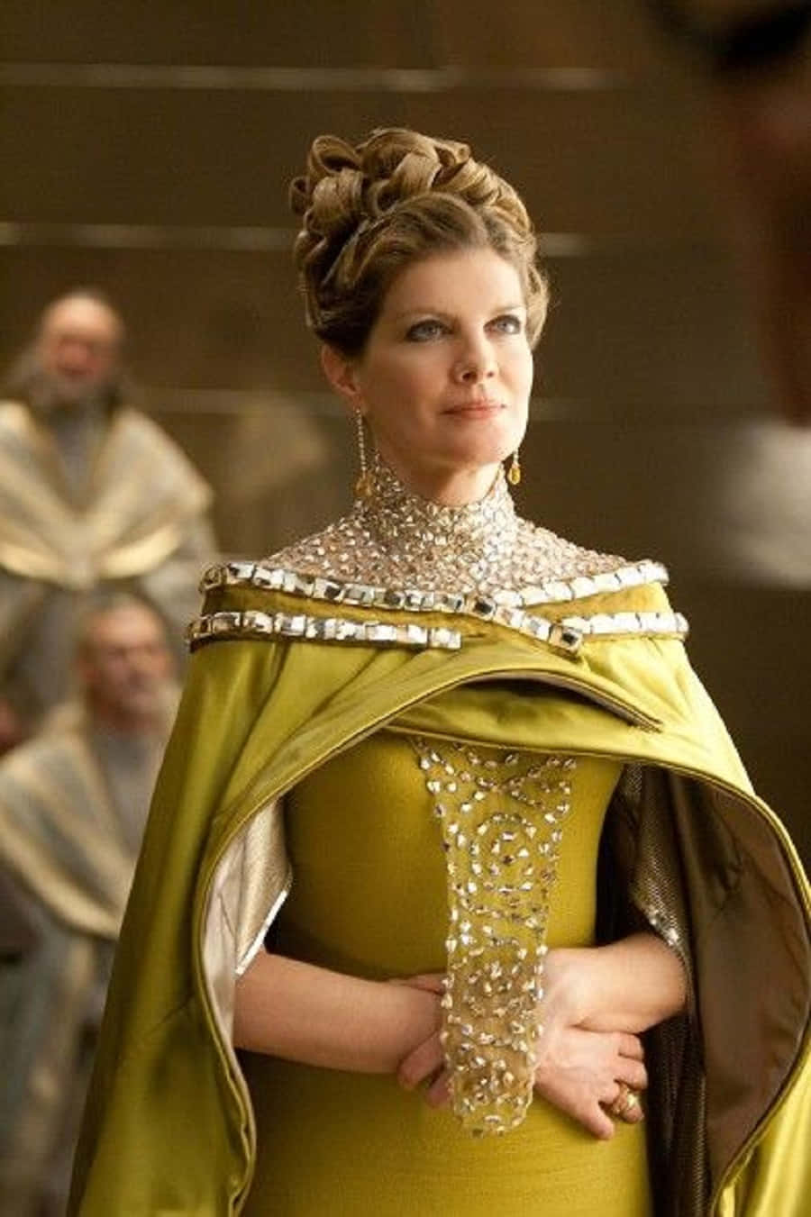 Frigga, gold and silver attire, elaborate hairstyle, HD Phone Wallpaper