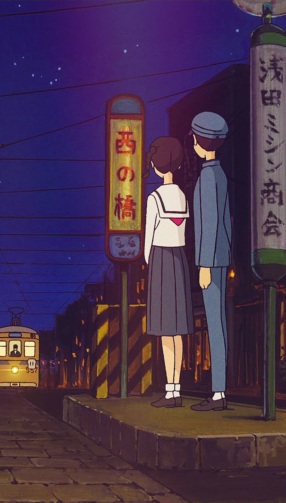 From Up On Poppy Hill, nighttime, platform, Full HD Phone Wallpaper