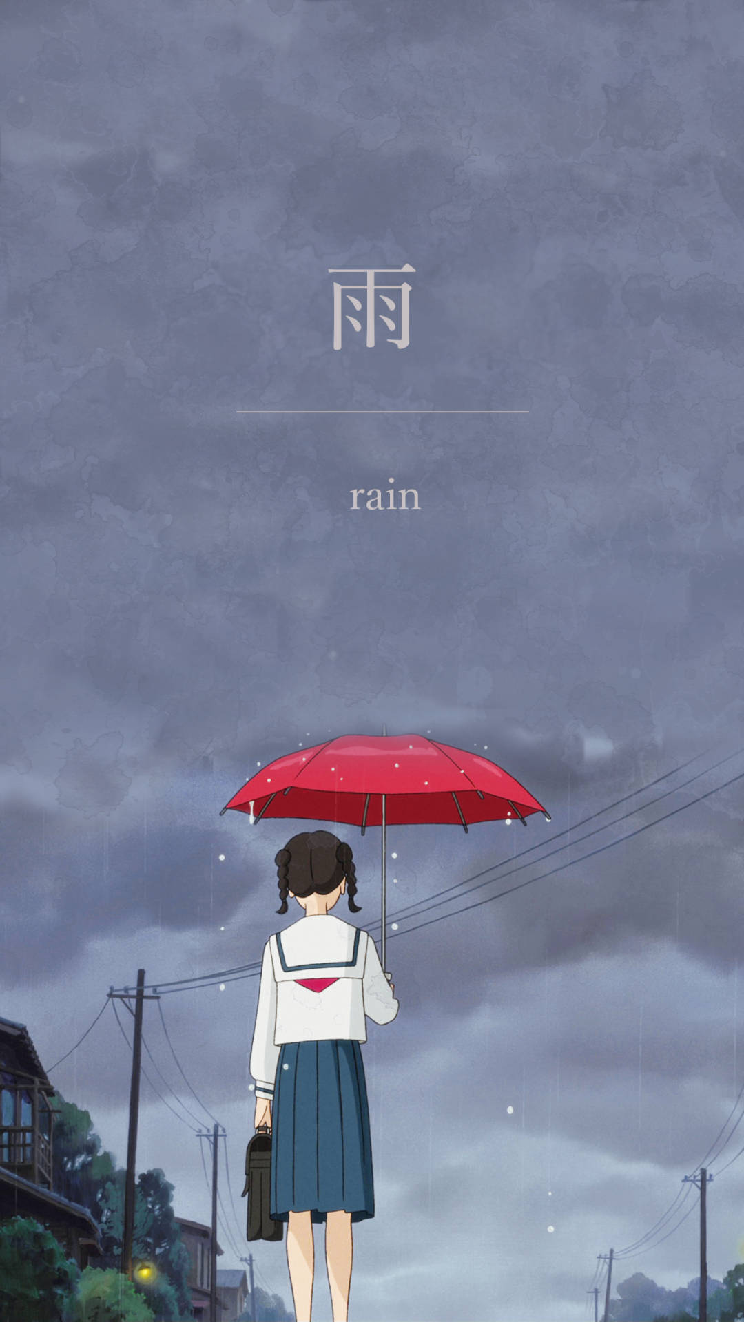 From Up On Poppy Hill, rain, school uniform, Full HD Phone Wallpaper