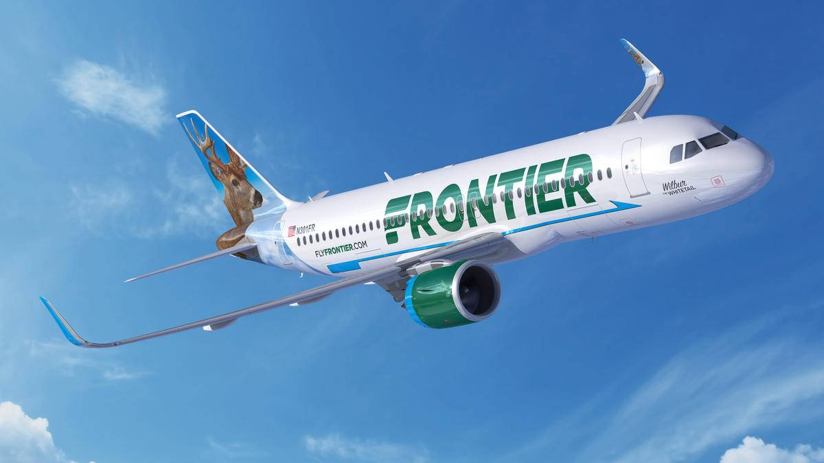 Frontier Airlines, deer logo, tail, SD Desktop Wallpaper