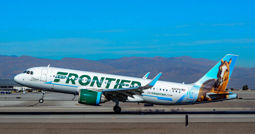 Frontier Airlines, horse graphic, tail, SD Desktop Wallpaper
