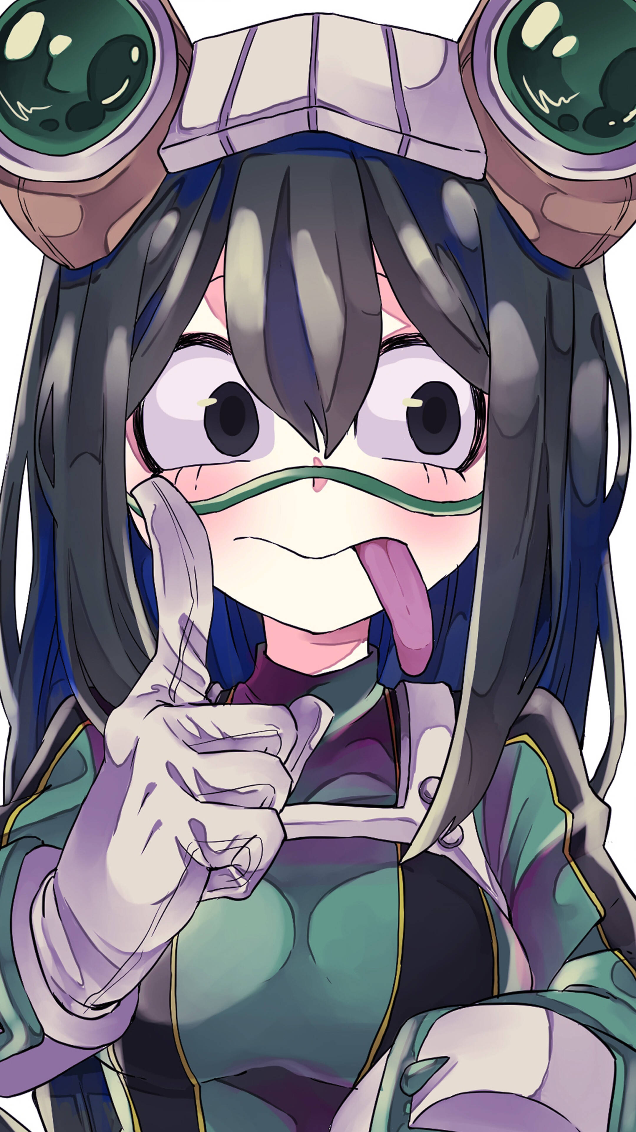Froppy, Aloof Rainy Season Hero, anime girl, 4K Phone Wallpaper