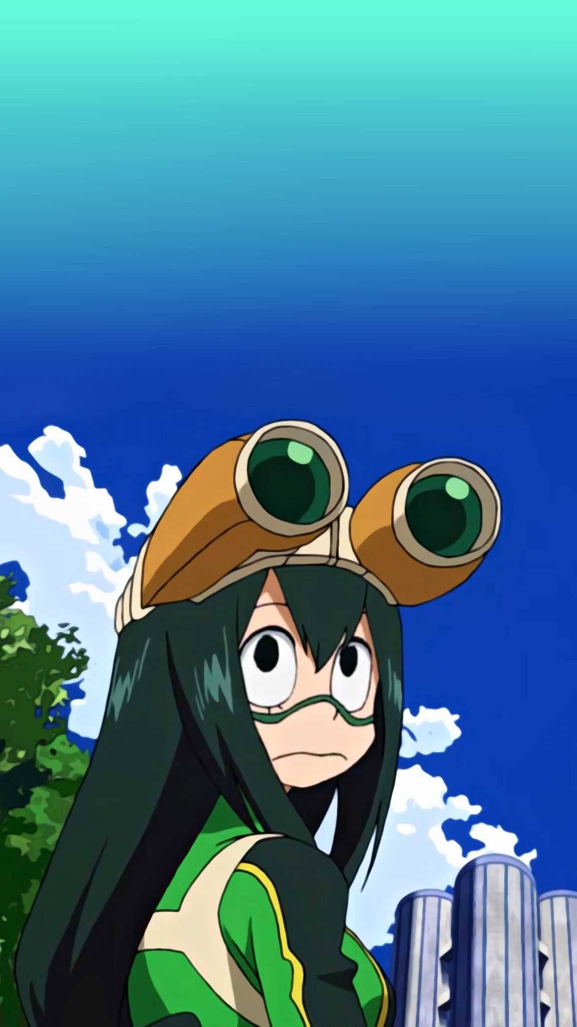 Froppy, blue sky, fluffy clouds, Full HD Phone Wallpaper