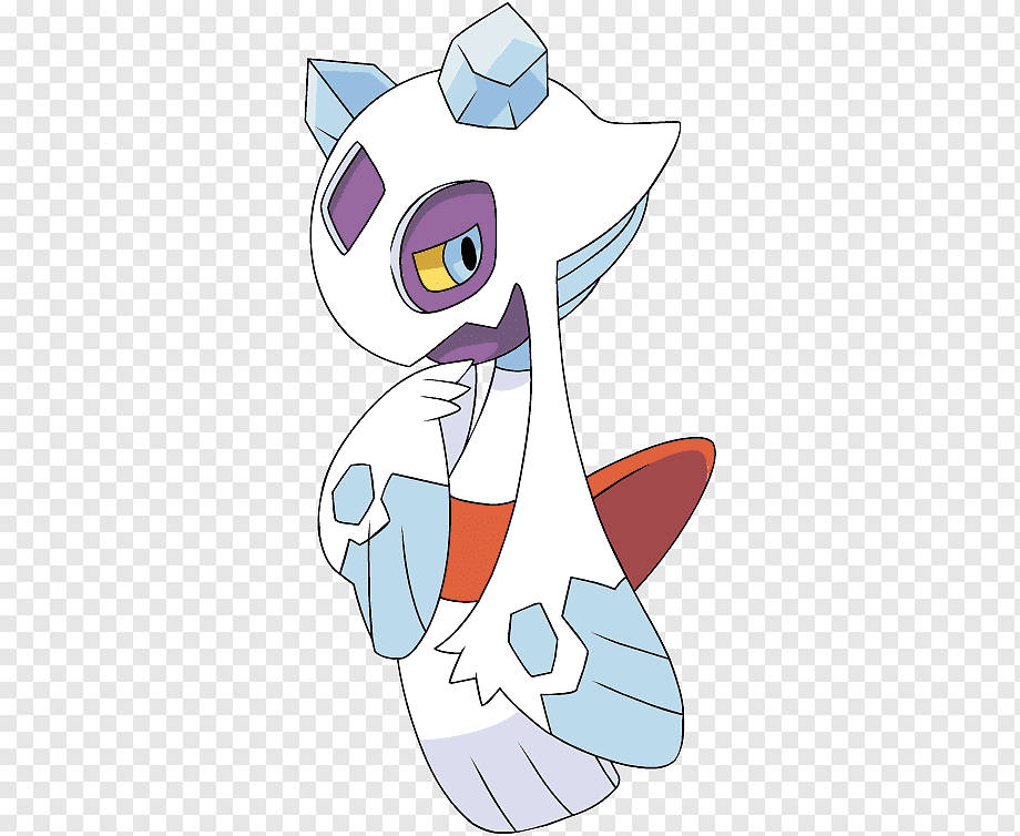 Froslass, white and blue, crystal-like features, SD Desktop Wallpaper