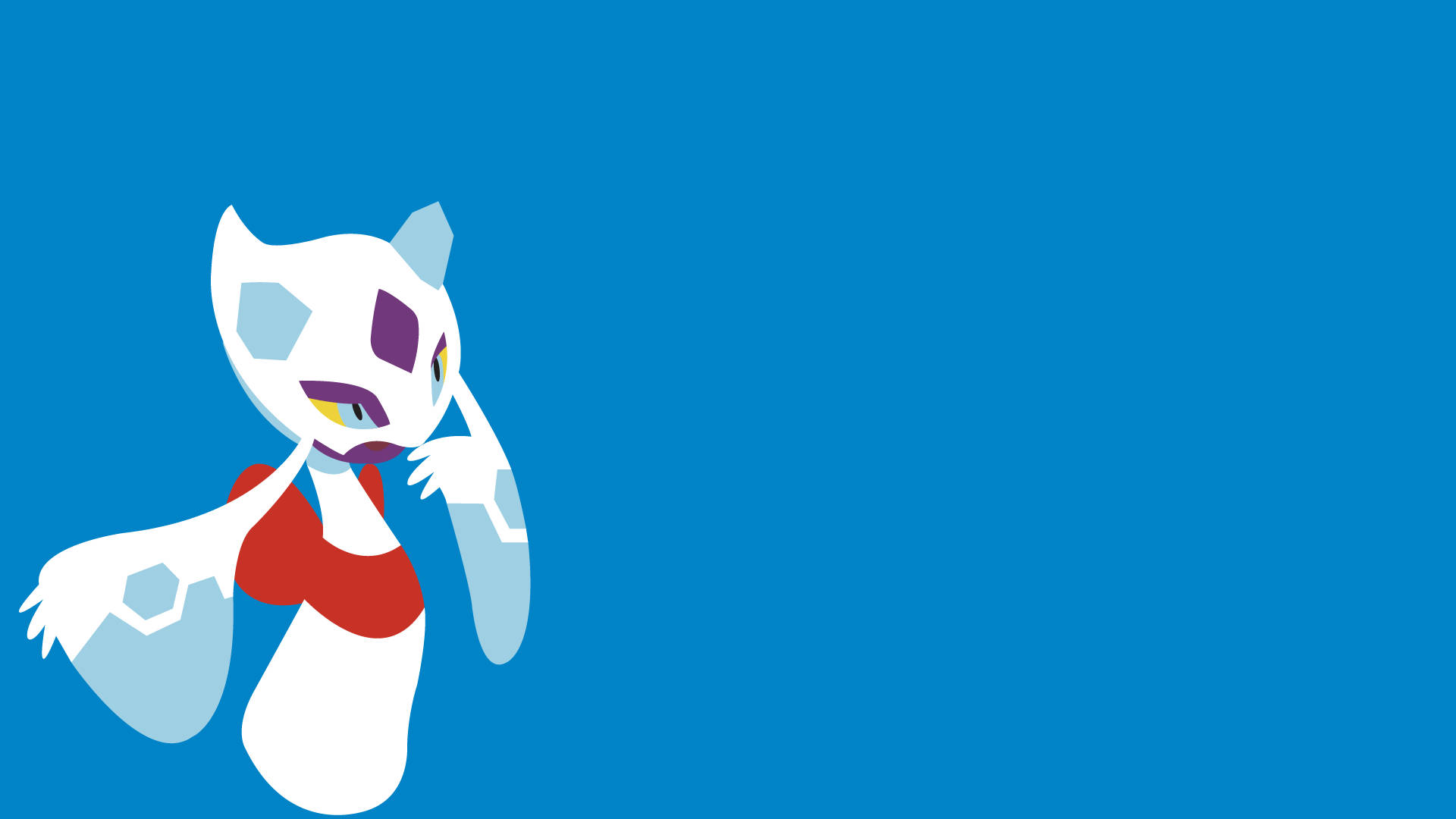 Froslass, white and blue, purple eyes, Full HD Desktop Wallpaper