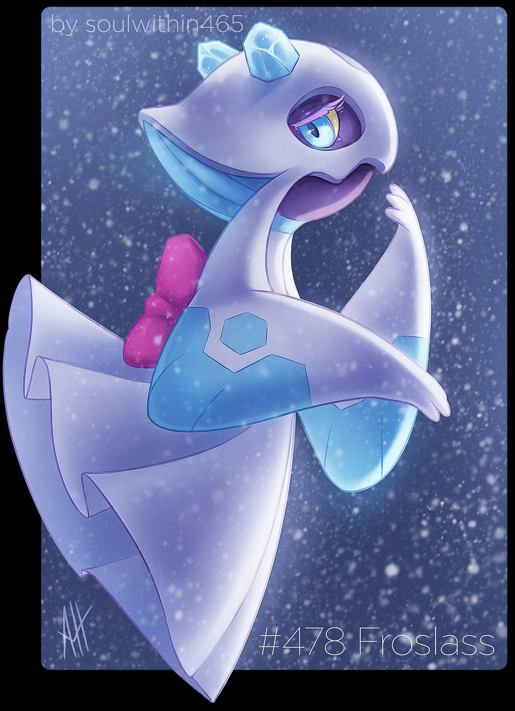 Froslass, icy blue, purple, HD Phone Wallpaper