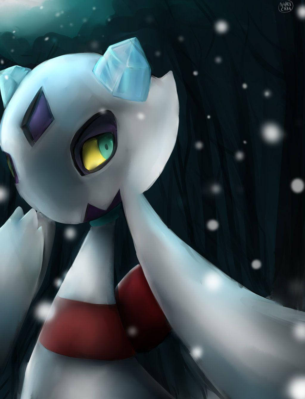 Froslass, snowy night scene, falling snowflakes, HD Phone Wallpaper
