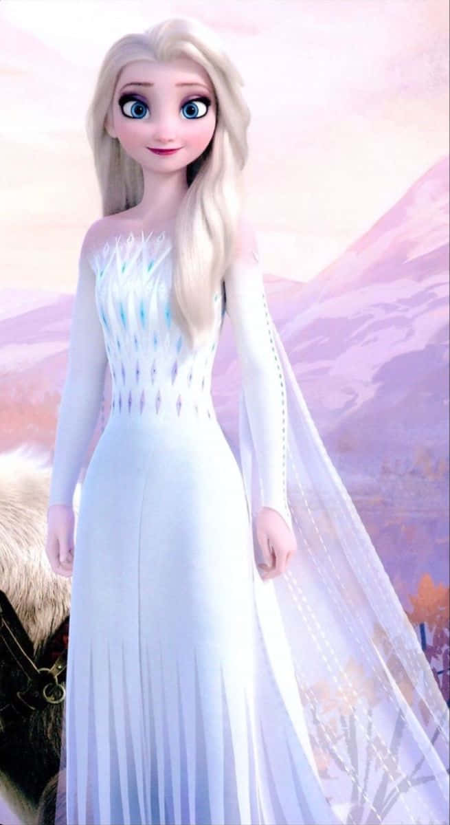 Frozen 2, Elsa, white dress, SD Phone Wallpaper