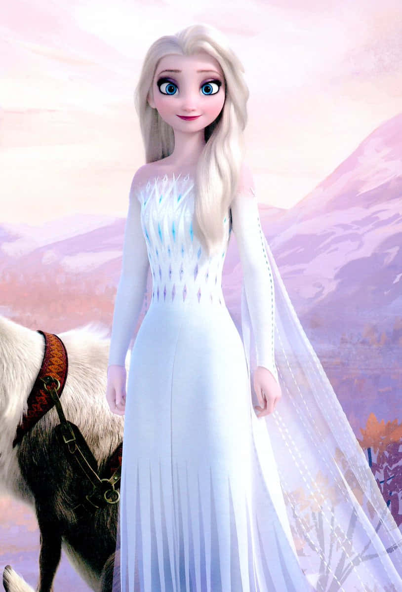 Frozen 2, Elsa, white dress, SD Phone Wallpaper