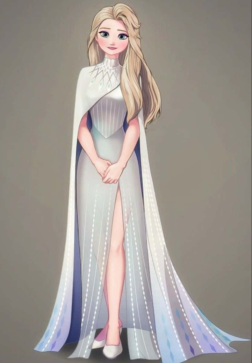 Frozen 2 Elsa White Dress, Elsa, icy gown, SD Phone Wallpaper