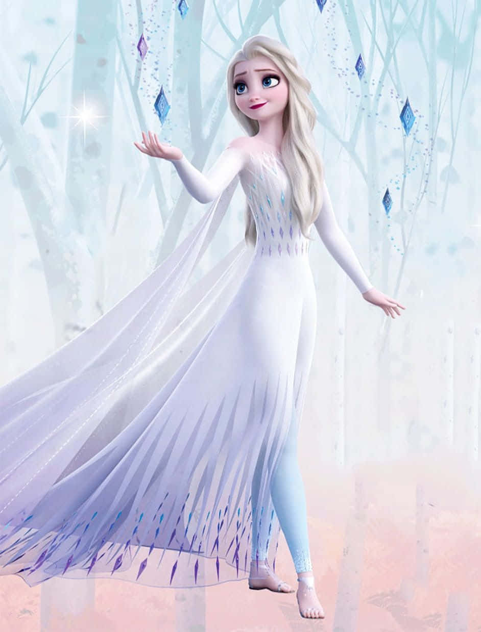 Frozen 2, Elsa, white dress, SD Phone Wallpaper