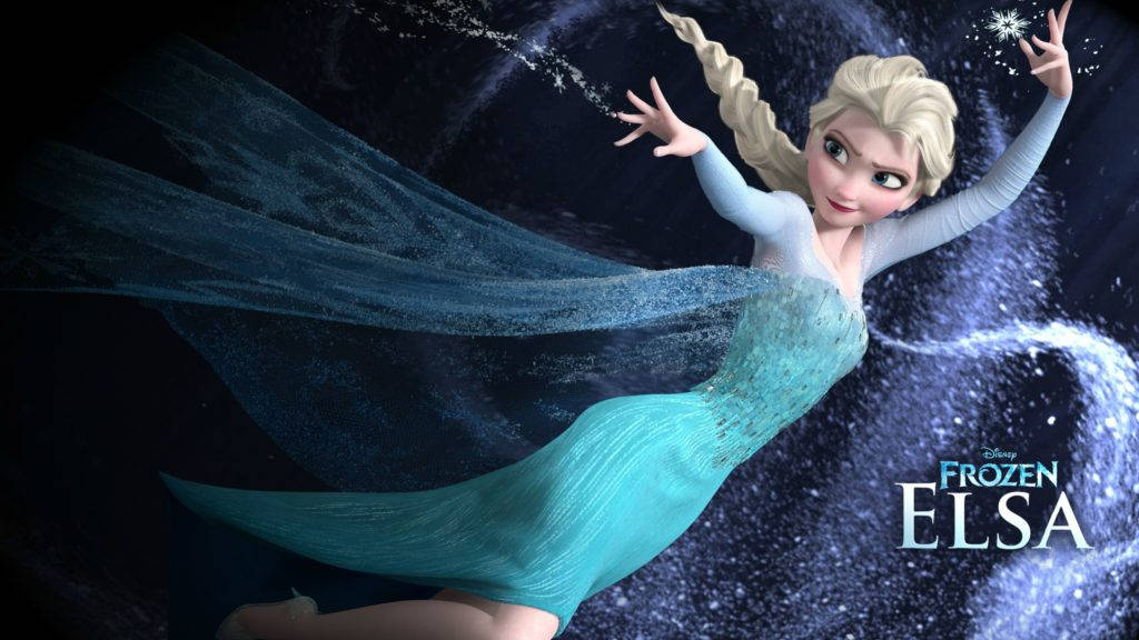 Frozen Elsa, teal gown, ice particles, SD Desktop Wallpaper