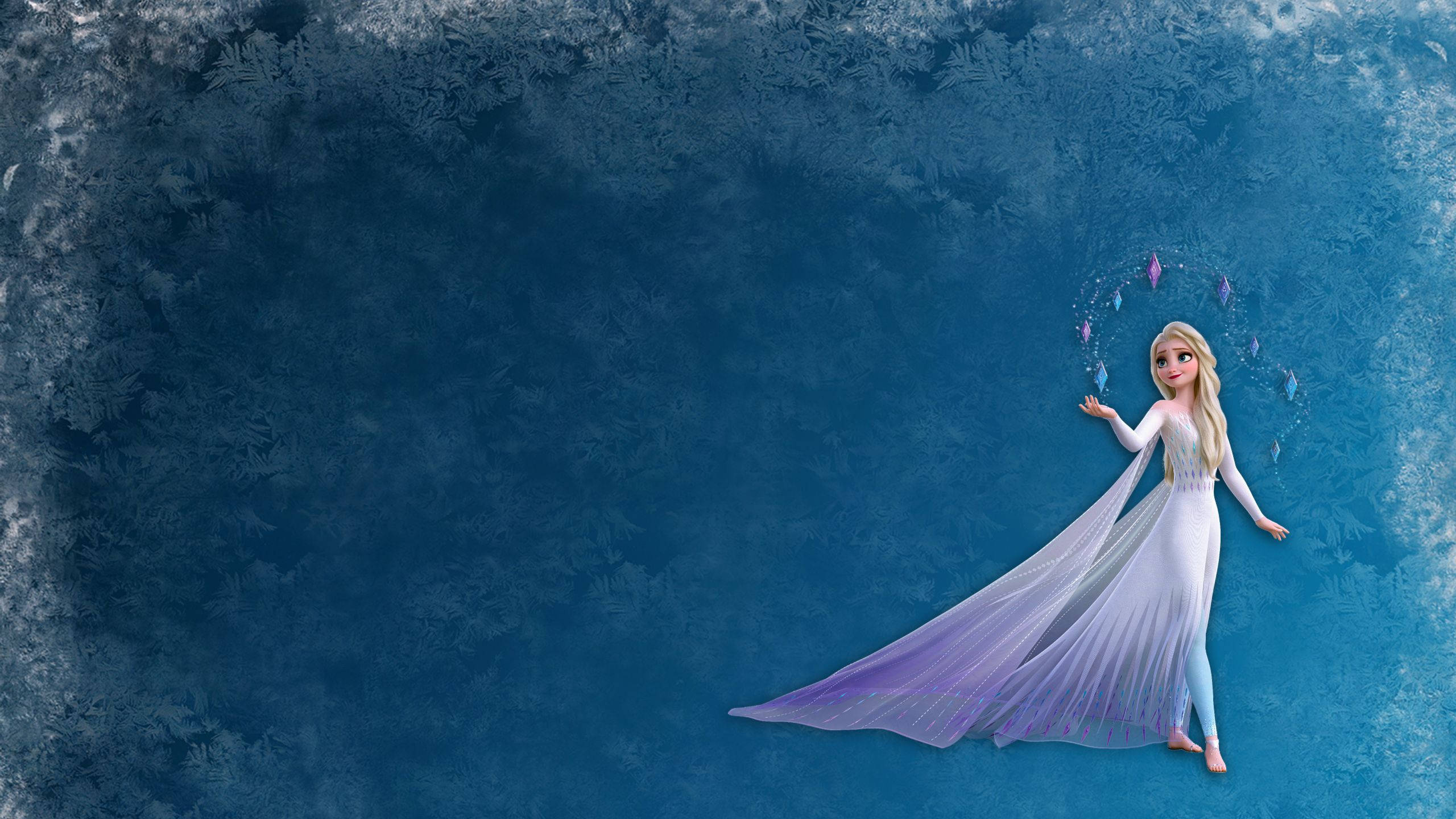 Elsa, Frozen 2, flowing gown, 2K Desktop Wallpaper