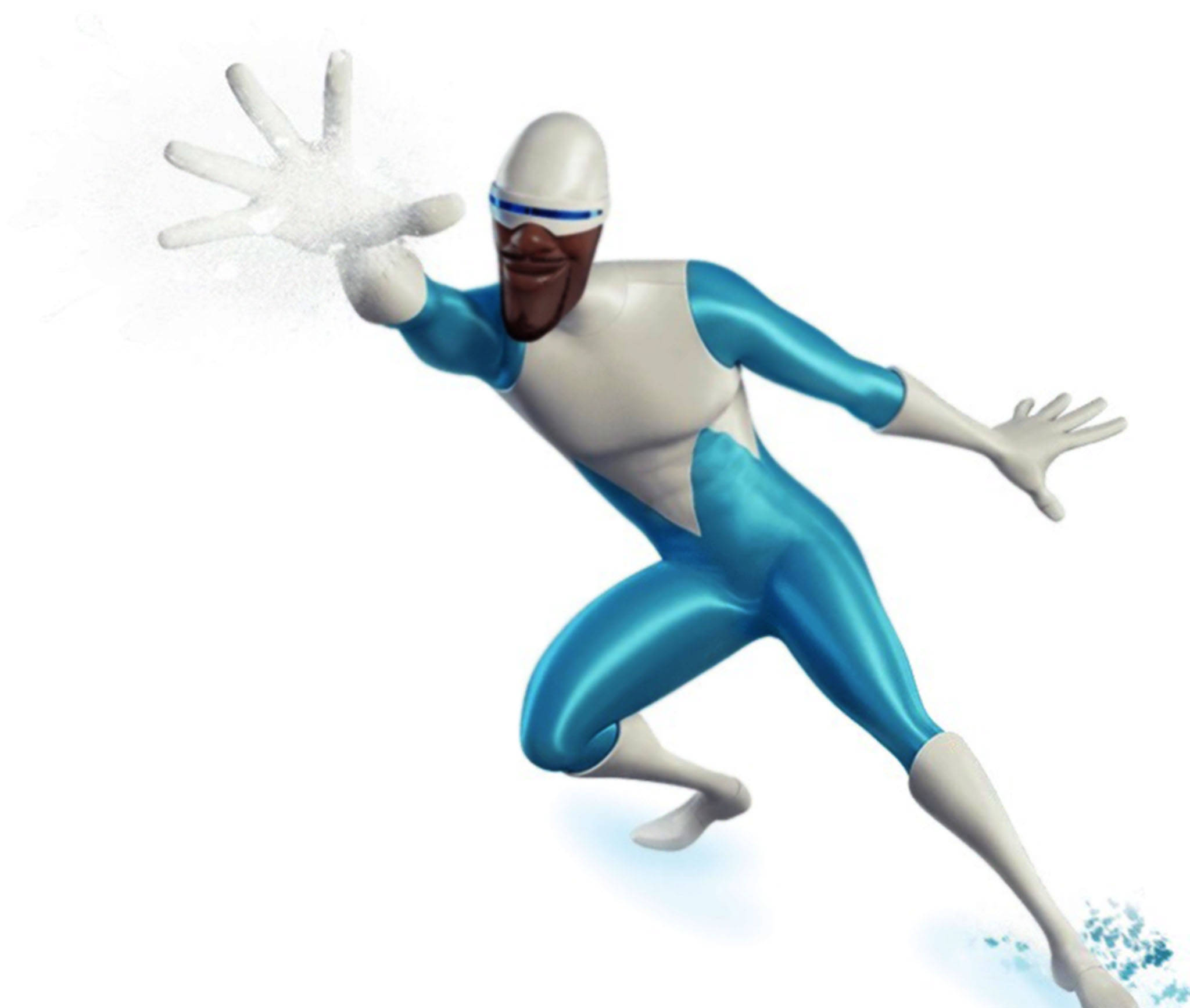 Frozone, blue and white suit, ice particles, Full HD Desktop Wallpaper