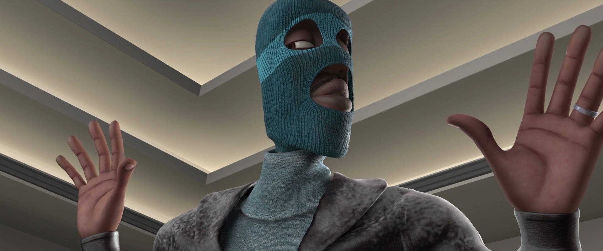 Frozone, teal balaclava, 3d-rendered, Full HD Desktop Wallpaper