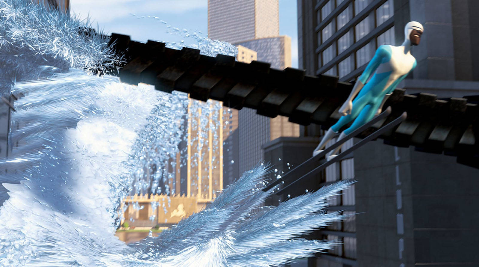 Frozone, blue suit, ice skates, HD Desktop Wallpaper