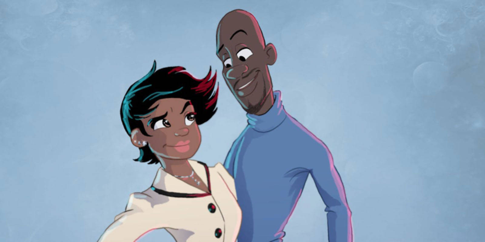 Frozone, Honey, animated couple, HD Desktop Wallpaper
