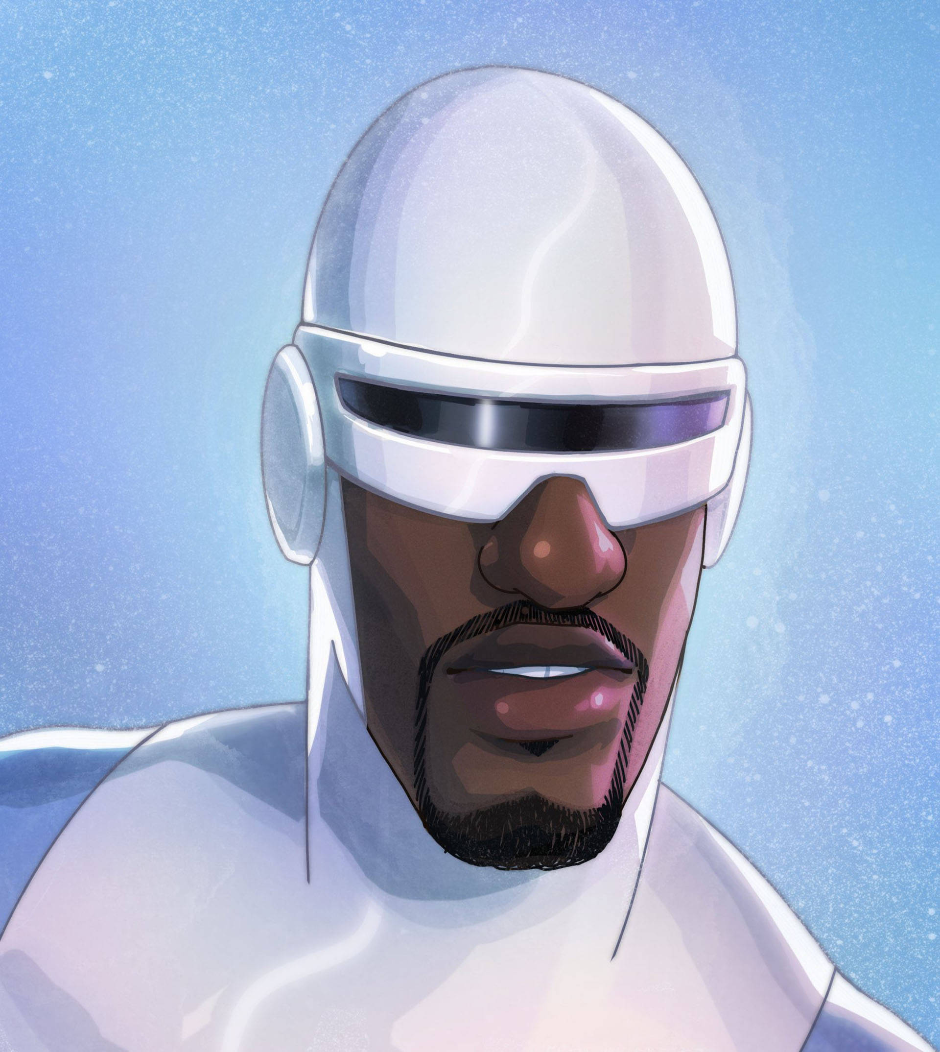 Frozone, white helmet, visor, Full HD Phone Wallpaper