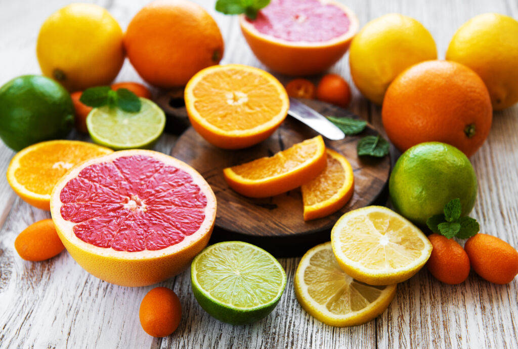 slicing sour fruits, grapefruit, oranges, SD Desktop Wallpaper