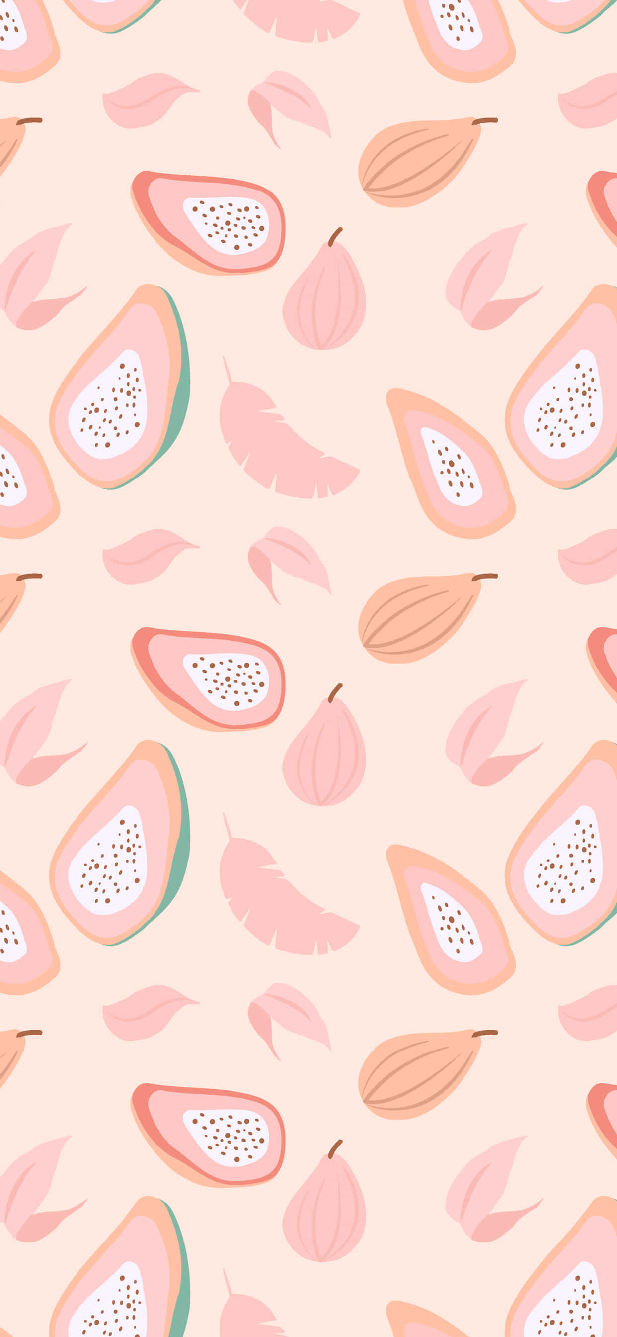 papaya, fig, pastel pink, 2K Phone Wallpaper