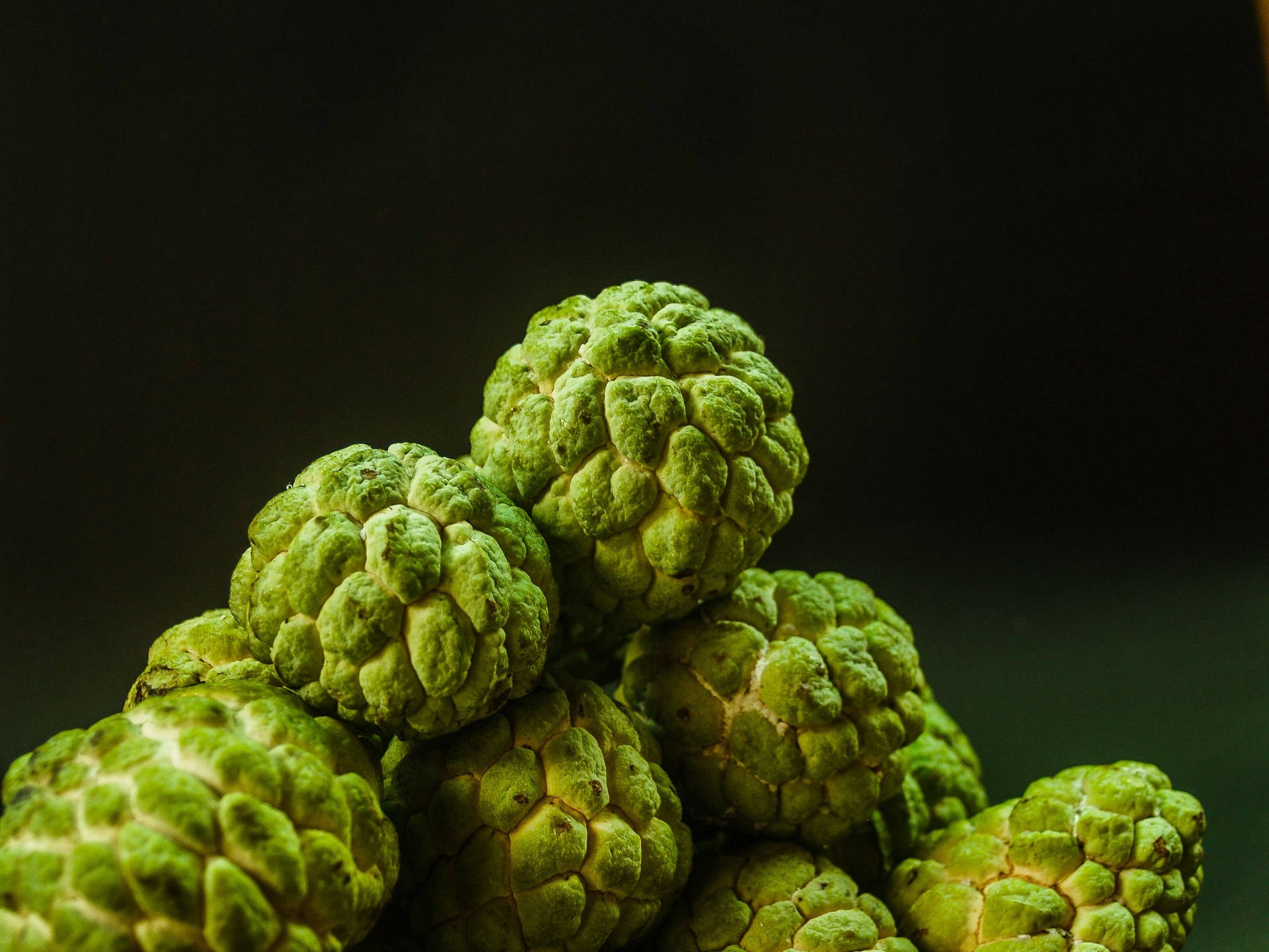 custard apples, cherimoyas, fresh green, Full HD Desktop Wallpaper