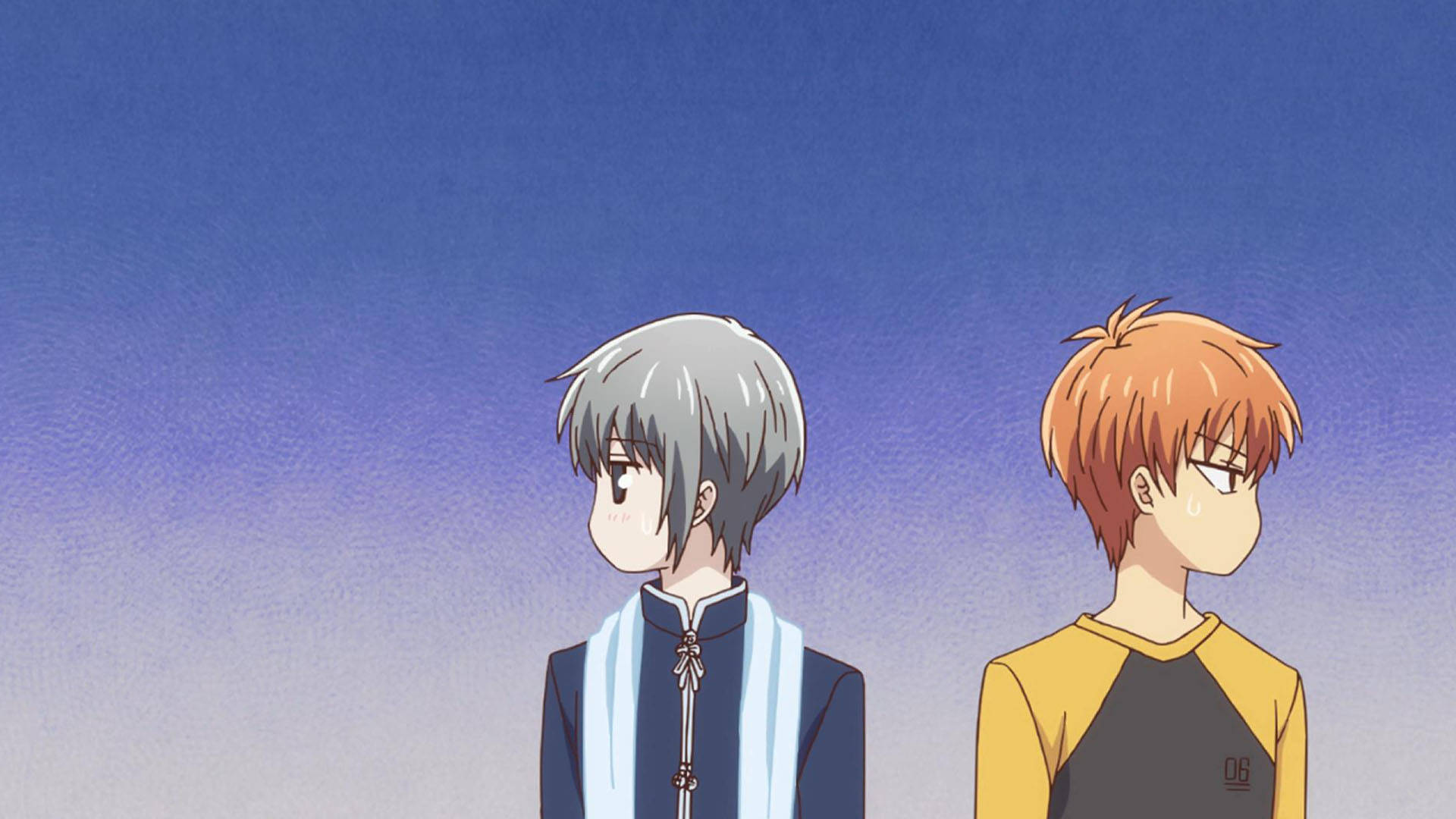 Fruits Basket 2019, silver hair, orange hair, Full HD Desktop Wallpaper