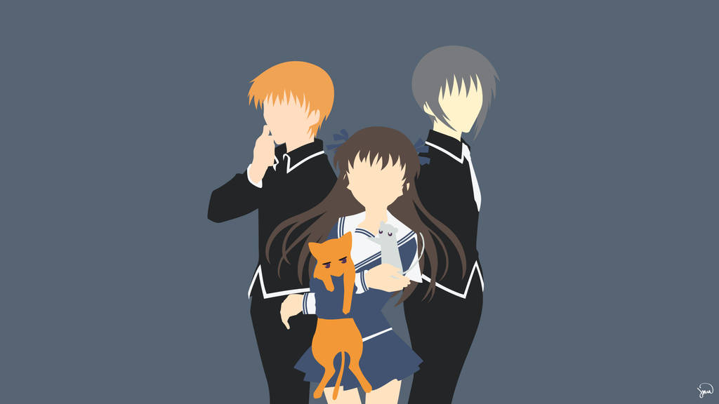 Fruits Basket, anime characters, school uniforms, SD Desktop Wallpaper