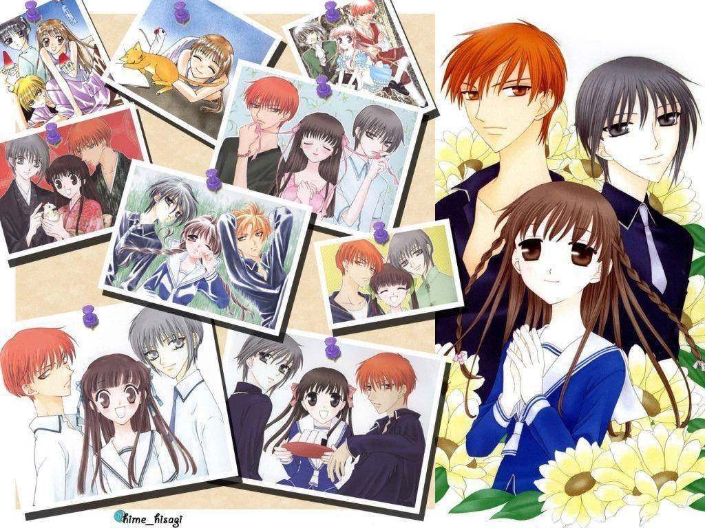 Fruits Basket, cute retro anime aesthetic, school uniforms, SD Desktop Wallpaper