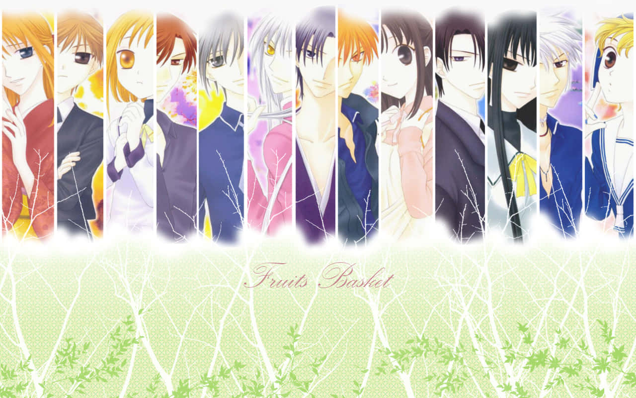 Fruits Basket, anime characters, vertical panels, HD Desktop Wallpaper
