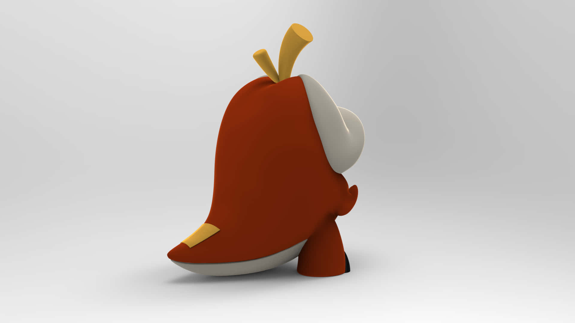 Fuecoco, red chili pepper, white face, Full HD Desktop Wallpaper