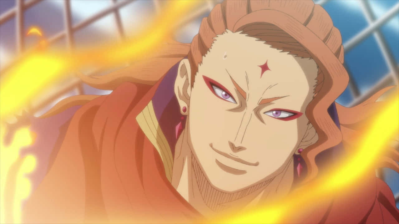 Fuegoleon Vermillion, flaming magic, fiery orange hair, HD Desktop Wallpaper