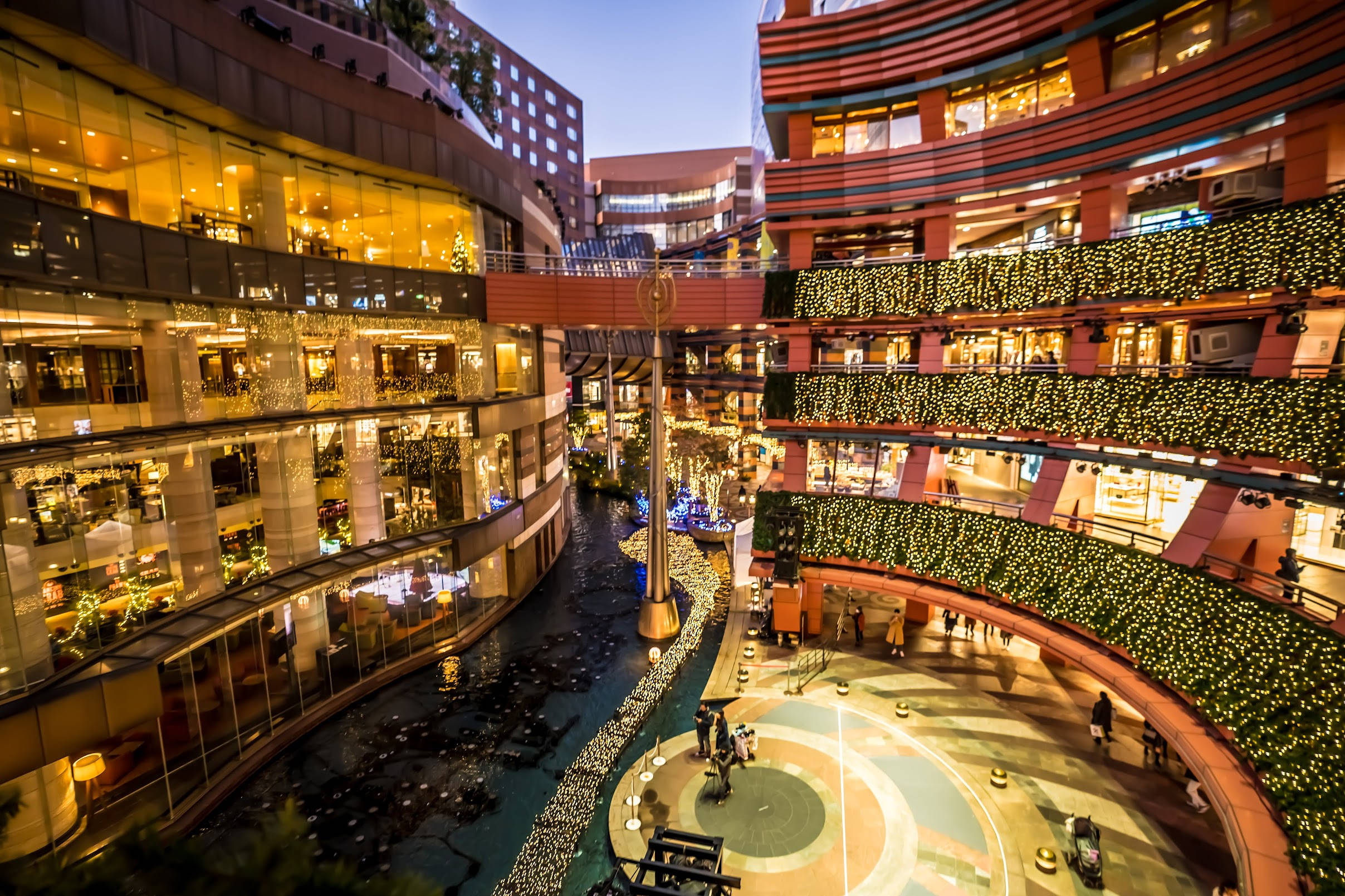 Fukuoka, aerial view, urban shopping mall, Full HD Desktop Wallpaper
