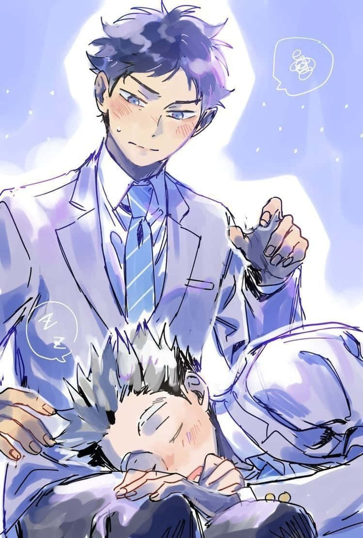 Fukurodani, Volleyball Team, Court, SD Phone Wallpaper