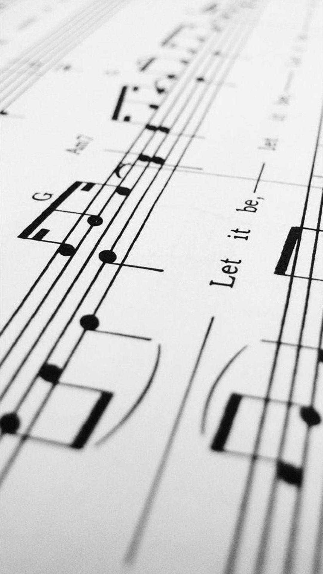 Full HD Musical Sheets Android, black and white, sheet music, Full HD Phone Wallpaper