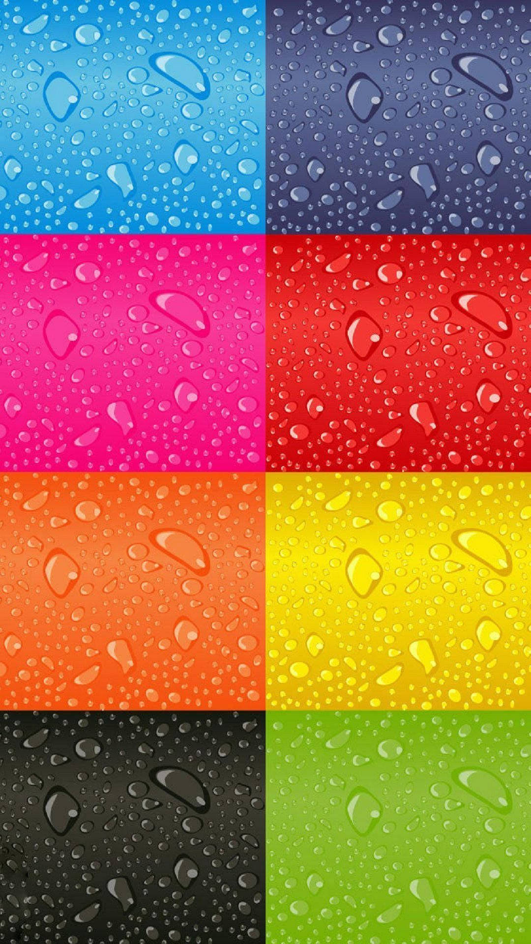 Full HD Android, multicolor, wet surface, Full HD Phone Wallpaper