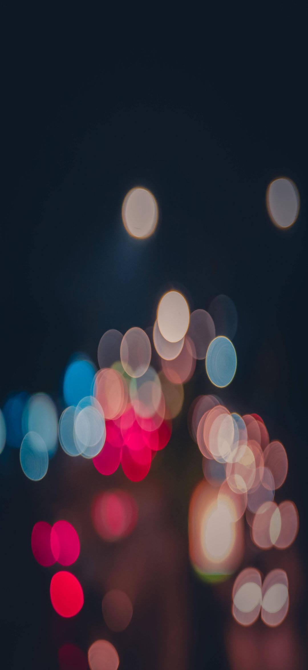 Full HD Phone, bokeh patterns, dark night sky, Full HD Phone Wallpaper