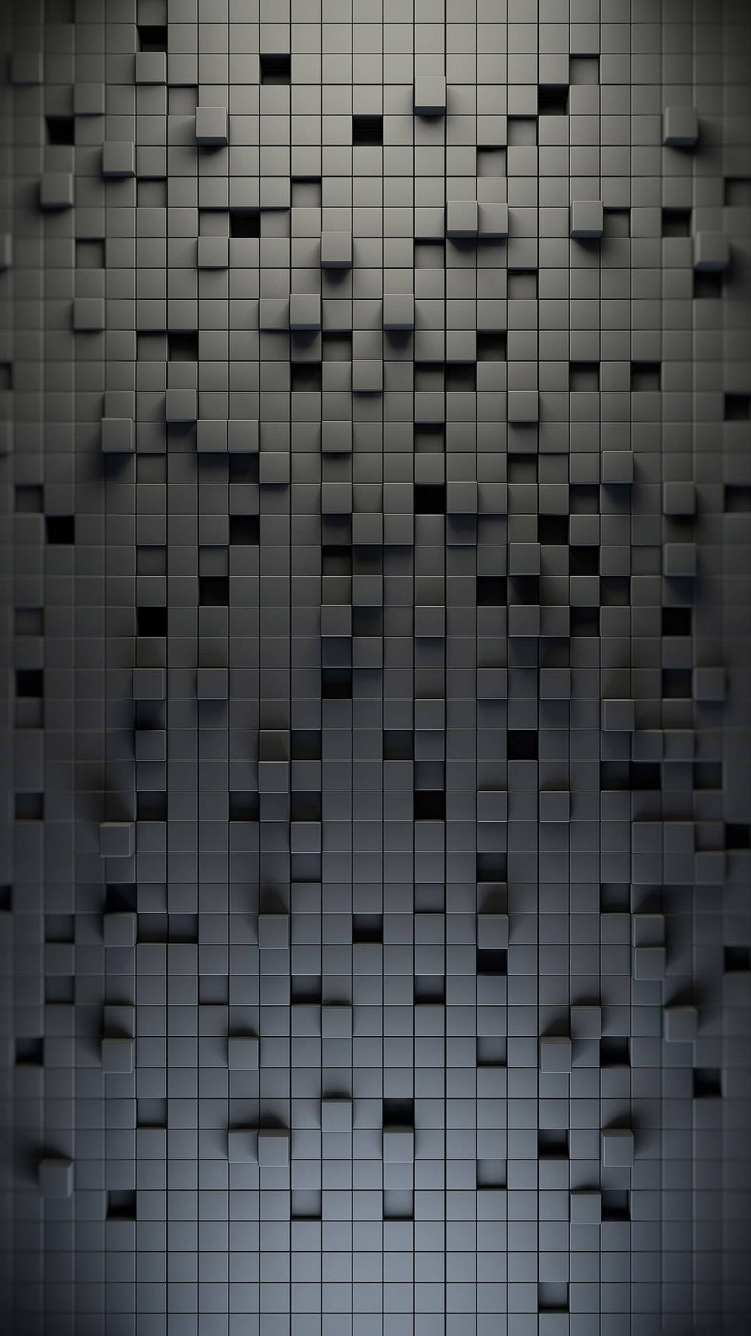 Full HD Tablet, 3D Gray Checkers, gray cubes, Full HD Phone Wallpaper