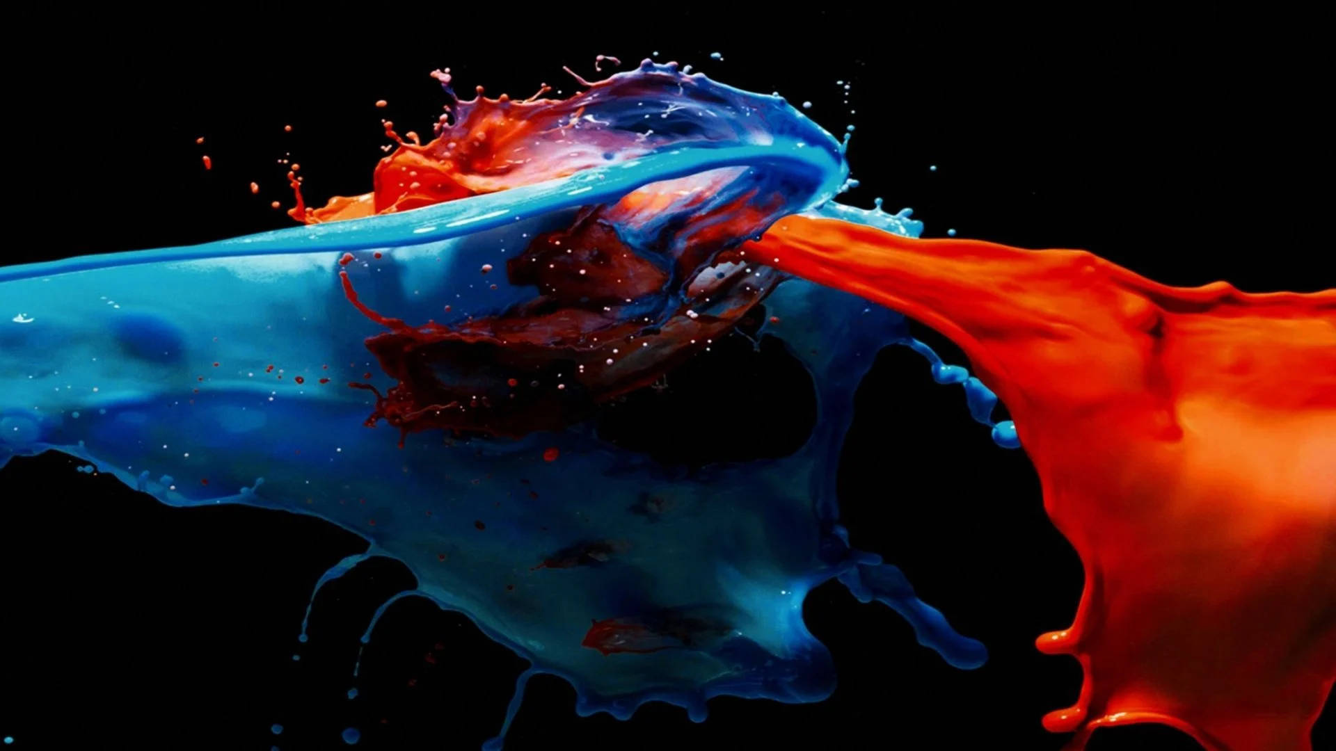 Full HD Tablet, vivid blue, fiery orange, Full HD Desktop Wallpaper
