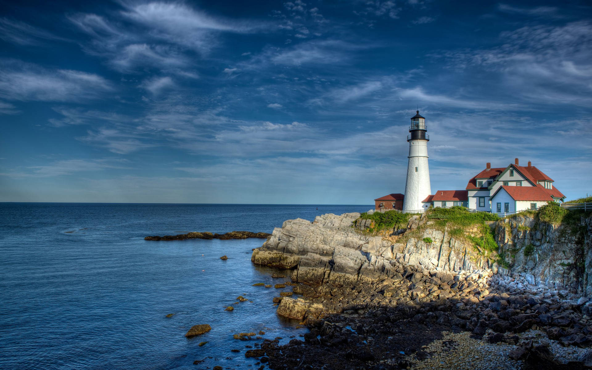 Full HD Tablet, lighthouse, white lighthouse, Full HD Desktop Wallpaper