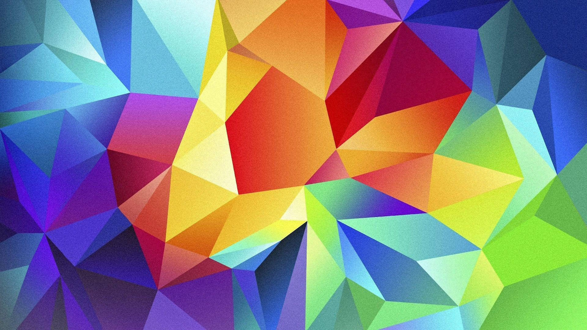 Galaxy Tablet, colorful polygon art, galaxy, Full HD Desktop Wallpaper