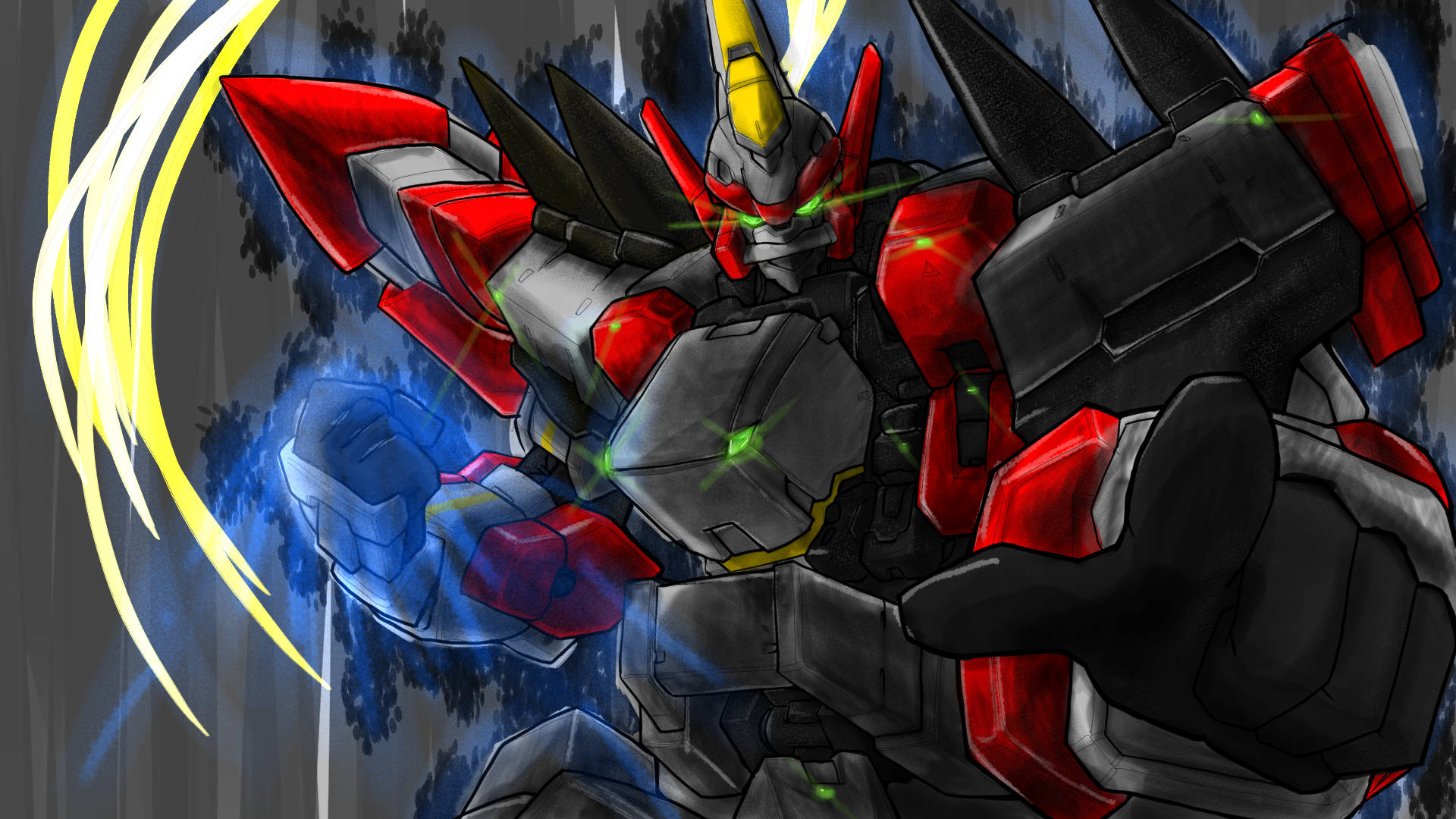 Full Metal Panic, unique arm slave, red and black mecha, Full HD Desktop Wallpaper