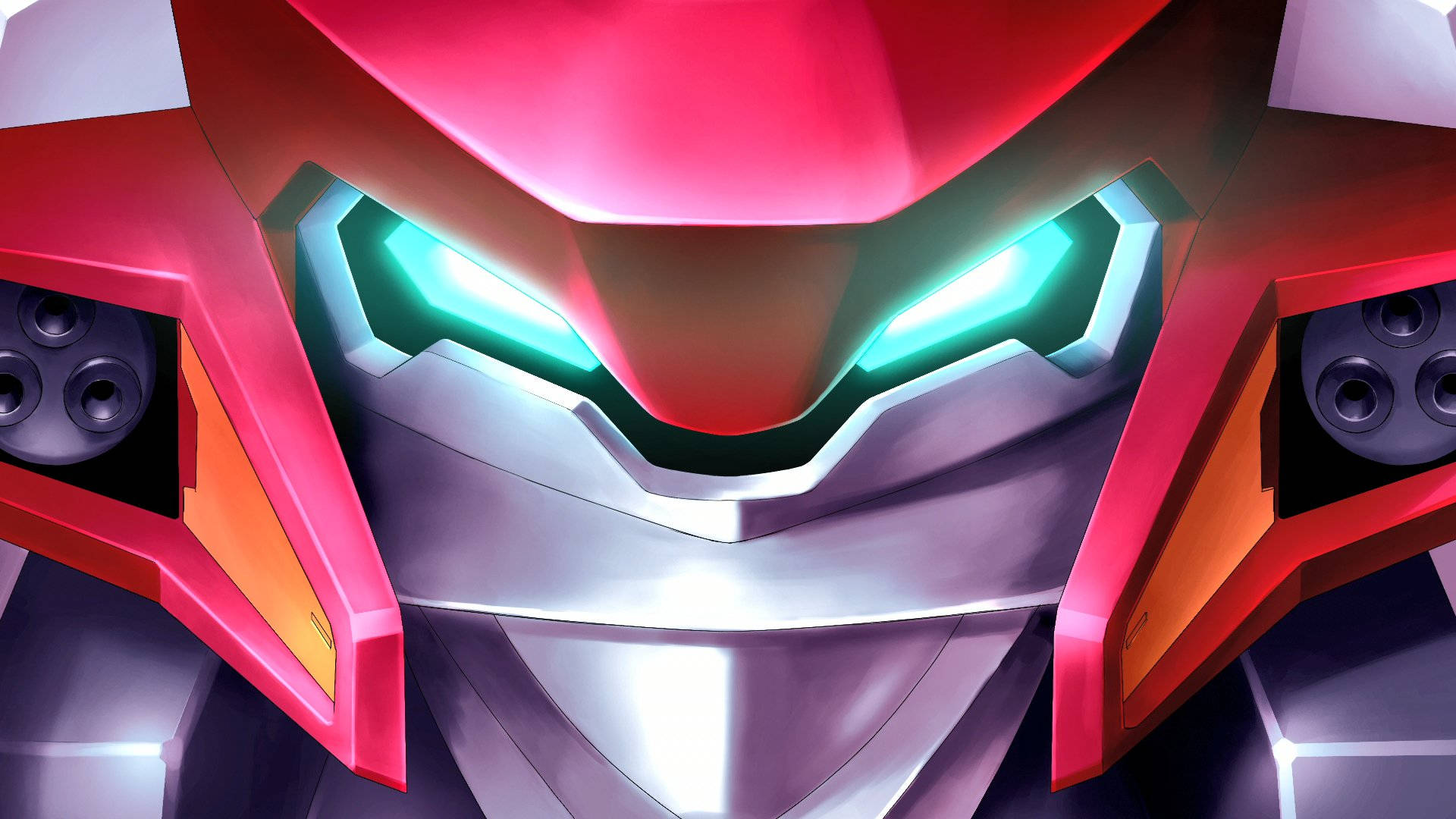 Full Metal Panic, armored mobile master, red and silver, Full HD Desktop Wallpaper