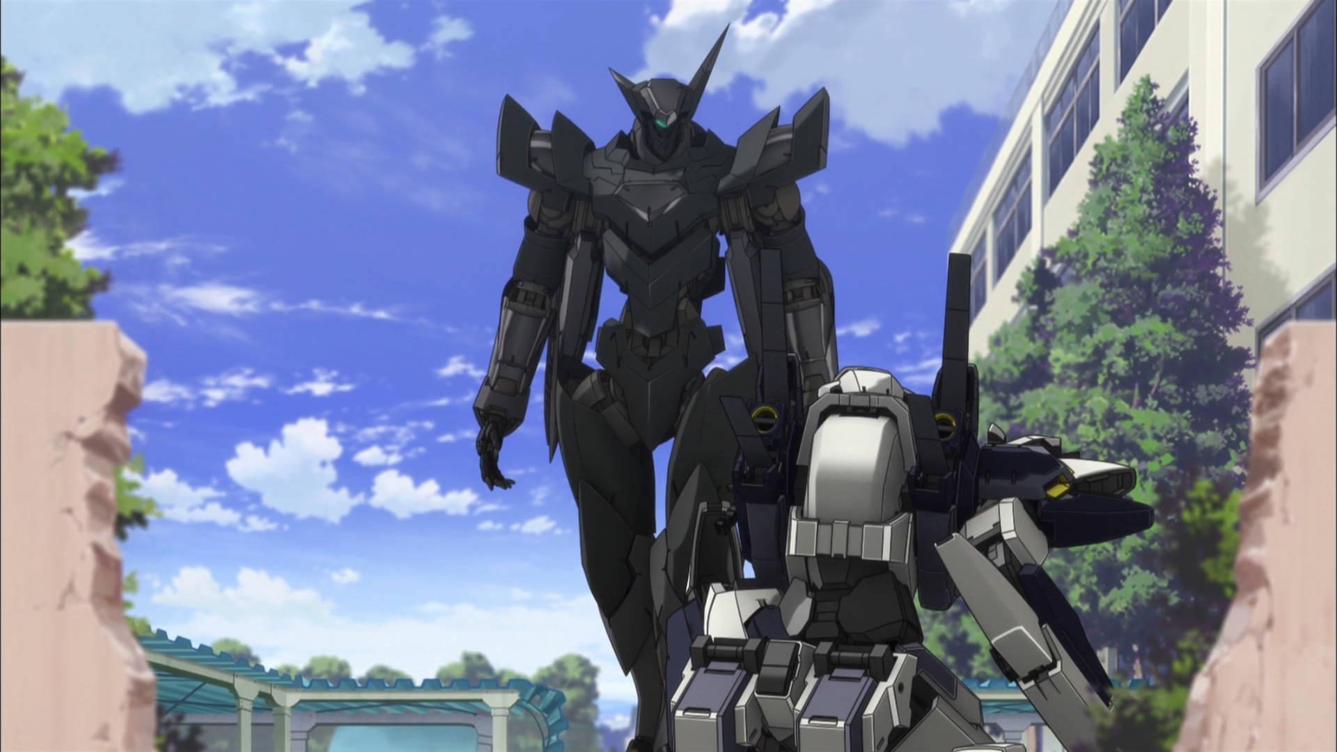 Full Metal Panic, arm slave, sunlit urban alley, Full HD Desktop Wallpaper
