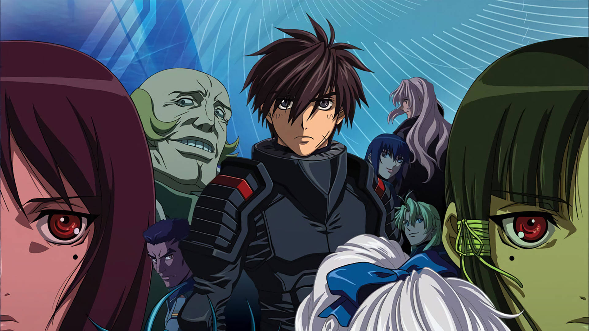 Full Metal Panic, red eyes, dark futuristic armor, Full HD Desktop Wallpaper