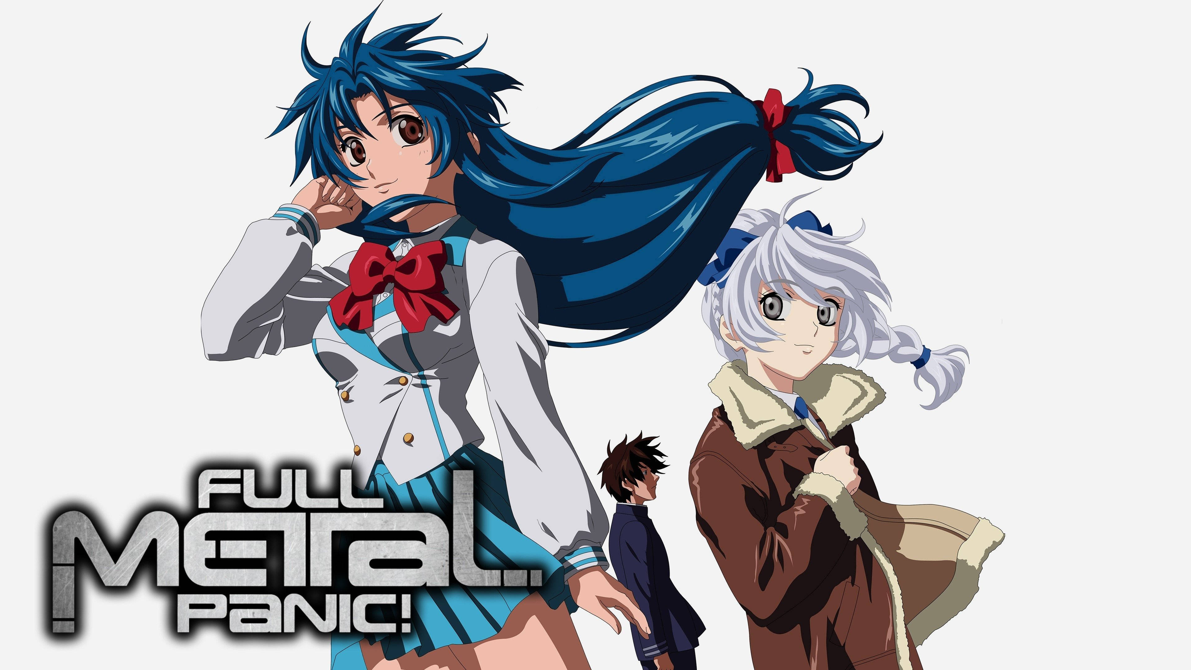 Full Metal Panic!, blue and white hair, anime girls, 4K Desktop Wallpaper