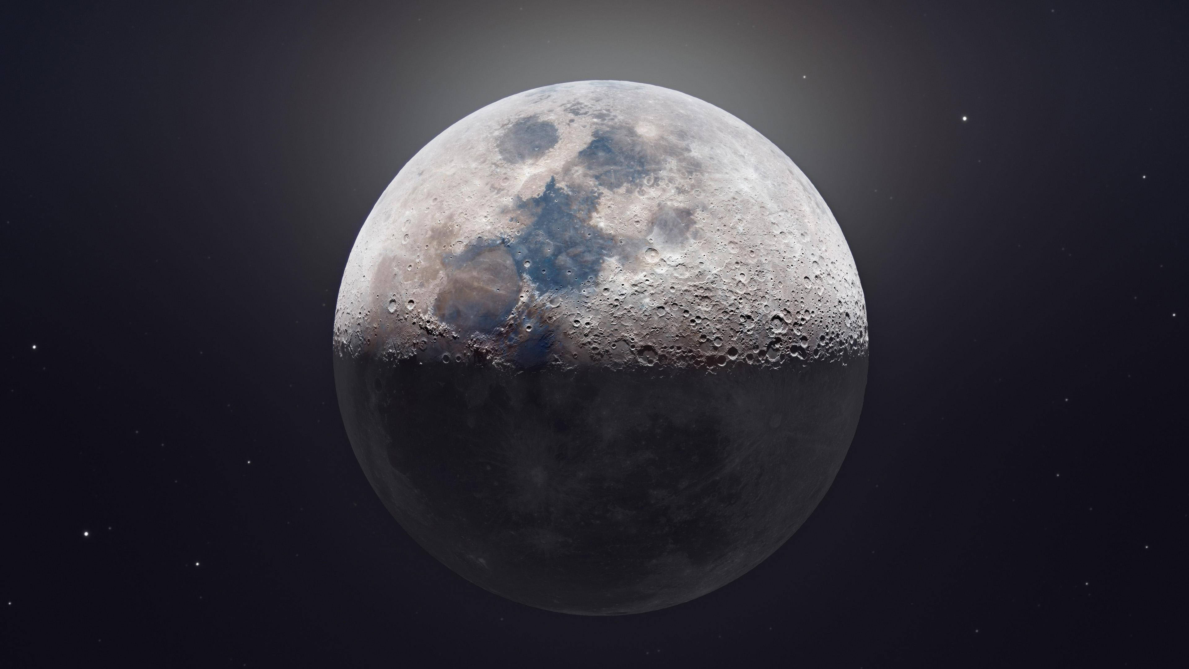 moon, craters, maria, 4K Desktop Wallpaper