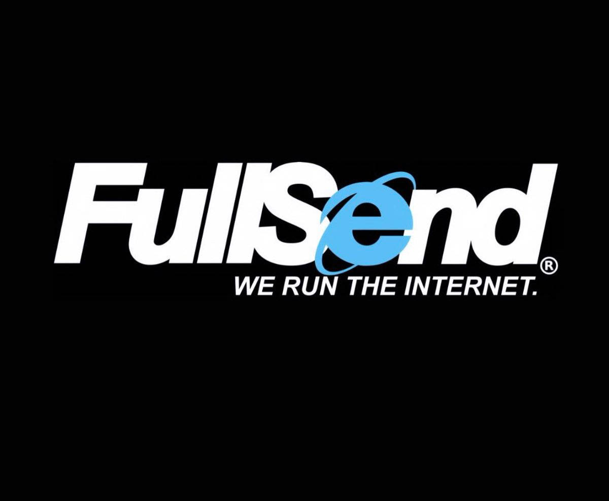 Full Send, white, blue, SD Desktop Wallpaper