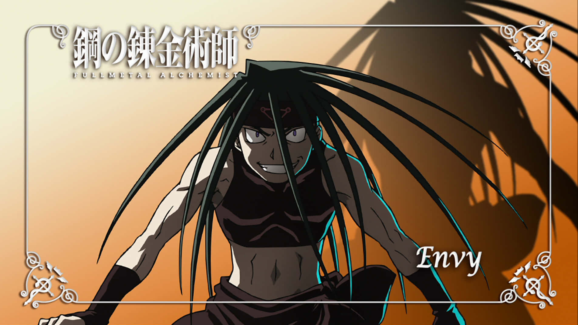 Envy, Fullmetal Alchemist, spiky black hair, HD Desktop Wallpaper